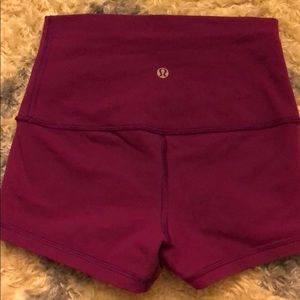 Purple Lululemom shorts.